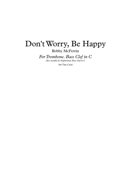 Don't Worry, Be Happy (arr. Tim Curd)