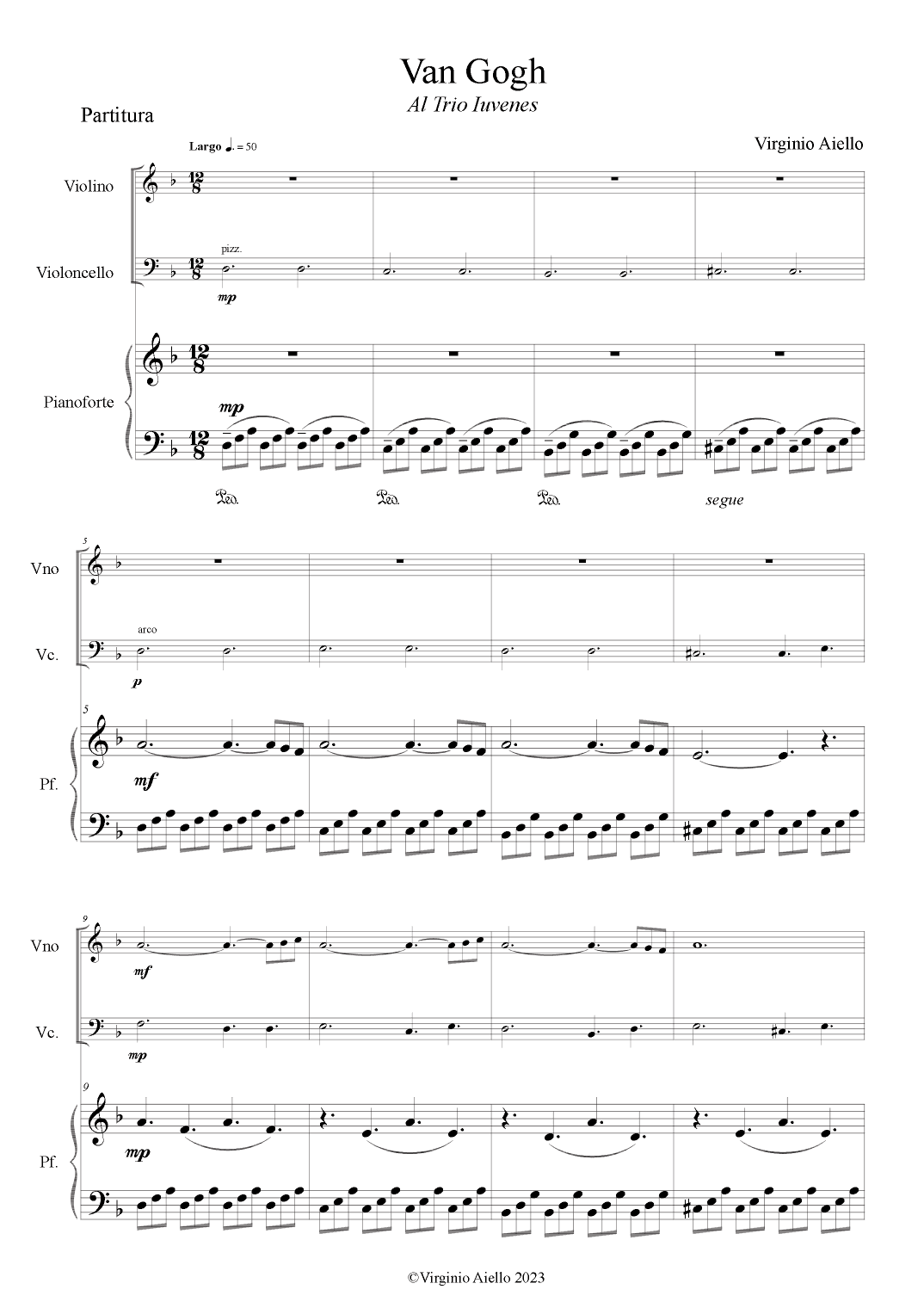 Van Gogh (Piano Trio - Pf Vl Vc)