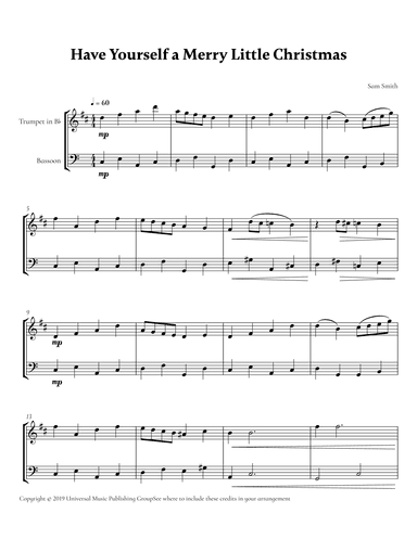 Have Yourself A Merry Little Christmas (arr. Cadenza Editions)