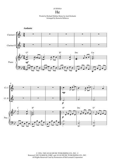 He (arr. Kaiserin Rebecca)