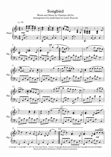 Songbird (arr. Lizzie Peacock)