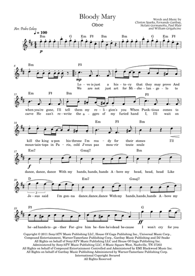 Bloody Mary (arr. Pedro Cohen)