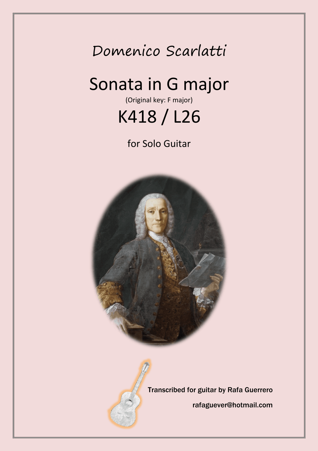 Sonata K418 / L26 (arr. Rafa Guerrero)