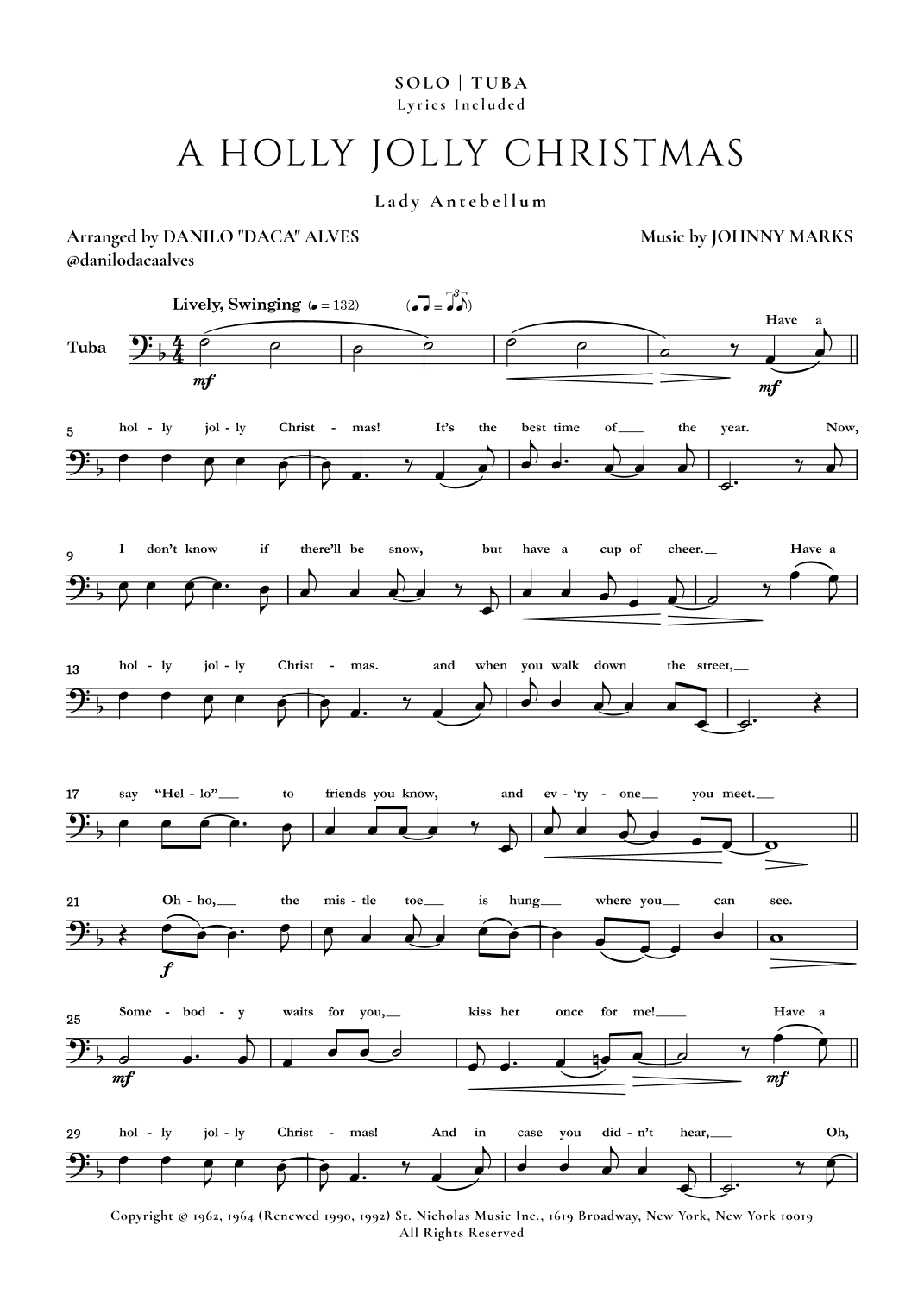 A Holly Jolly Christmas (arr. Danilo “Daca” Alves)