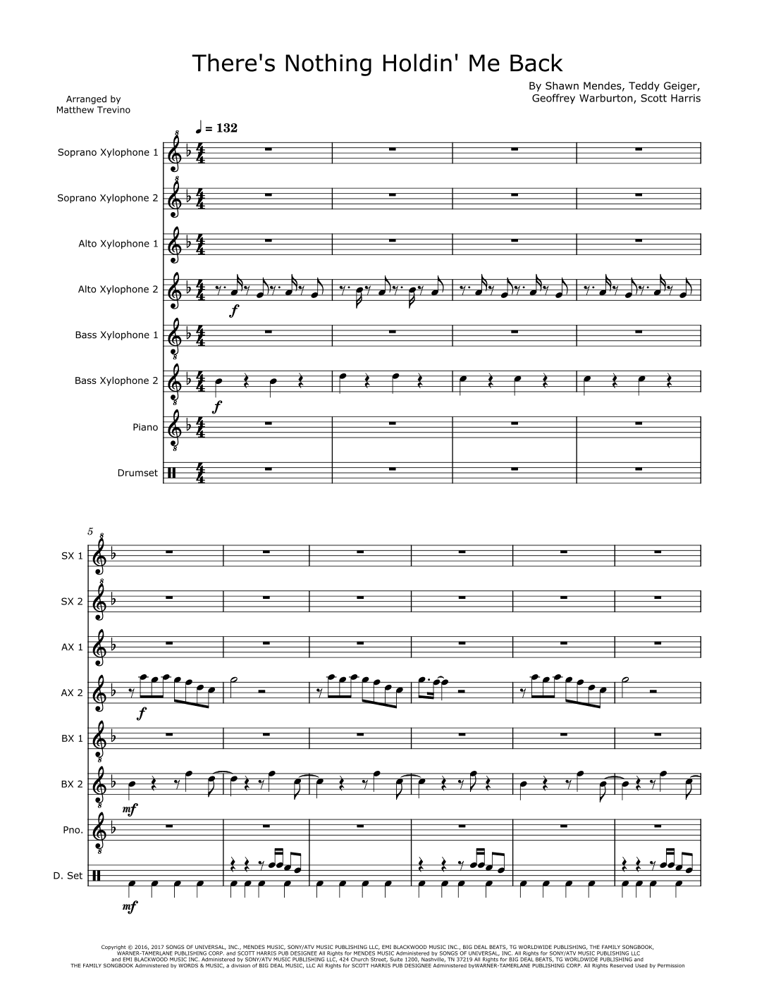 There's Nothing Holdin' Me Back (arr. Matthew Trevino)