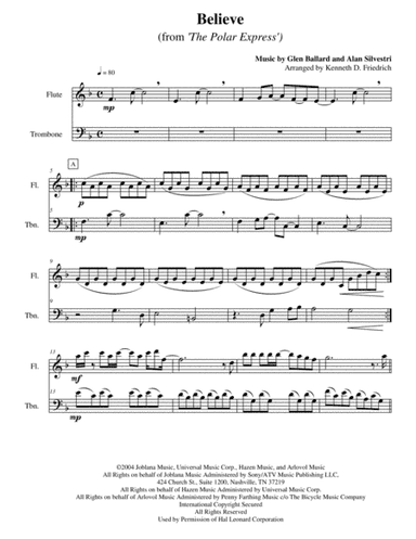 Believe (arr. Kenneth D. Friedrich)