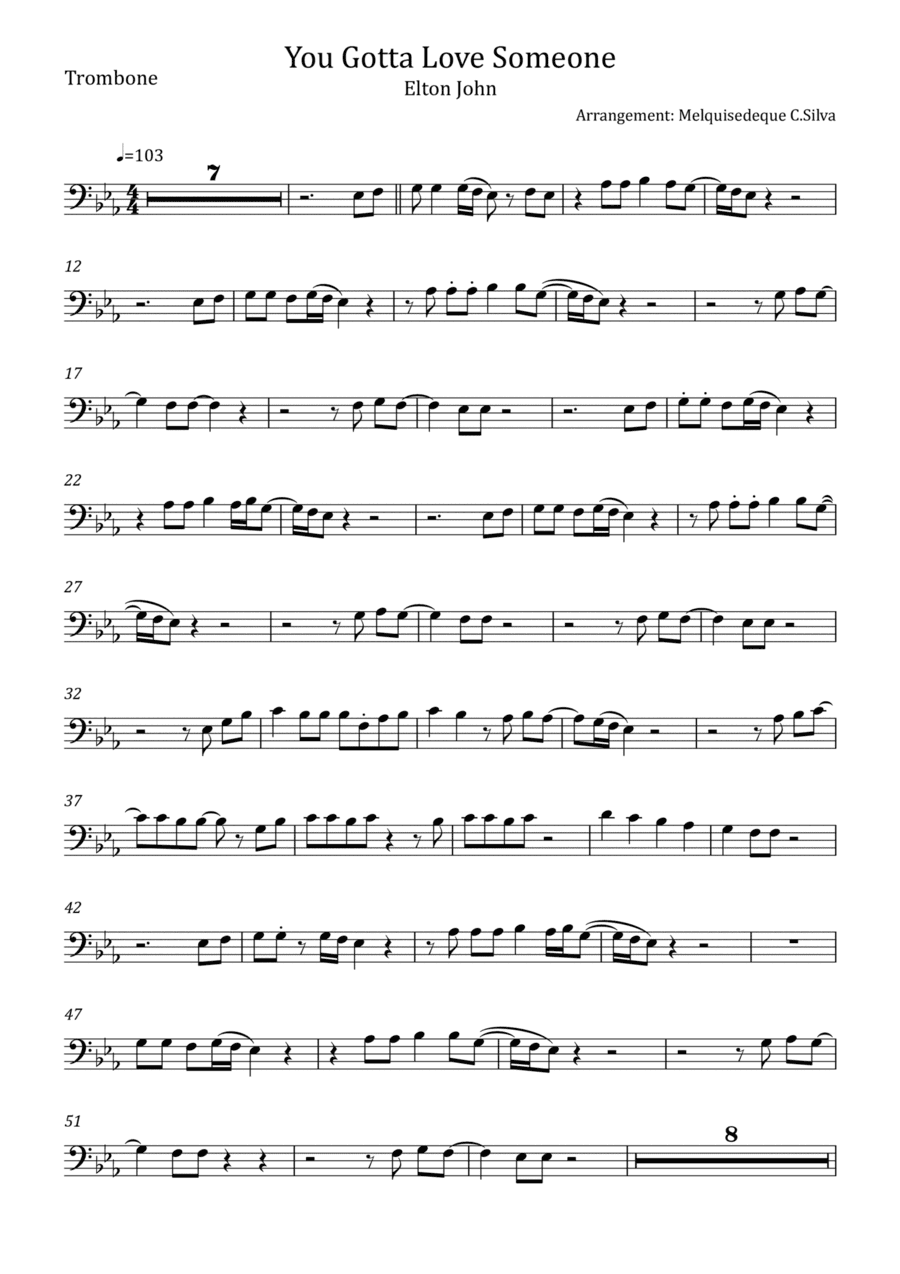 You Gotta Love Someone (arr. Melquisedeque C.Silva)