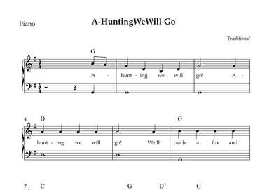 A-HuntingWeWill Go (arr. Wesley S. SIlva)