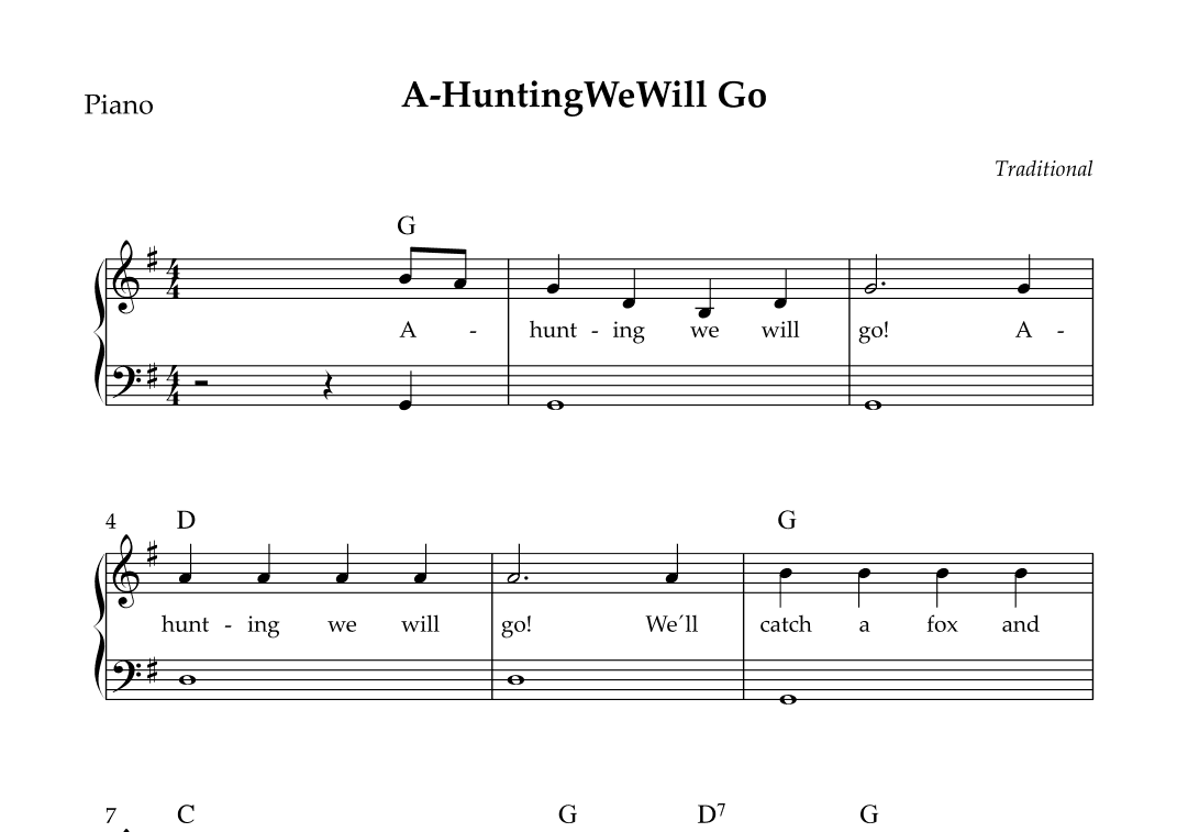 A-HuntingWeWill Go (arr. Wesley S. SIlva)