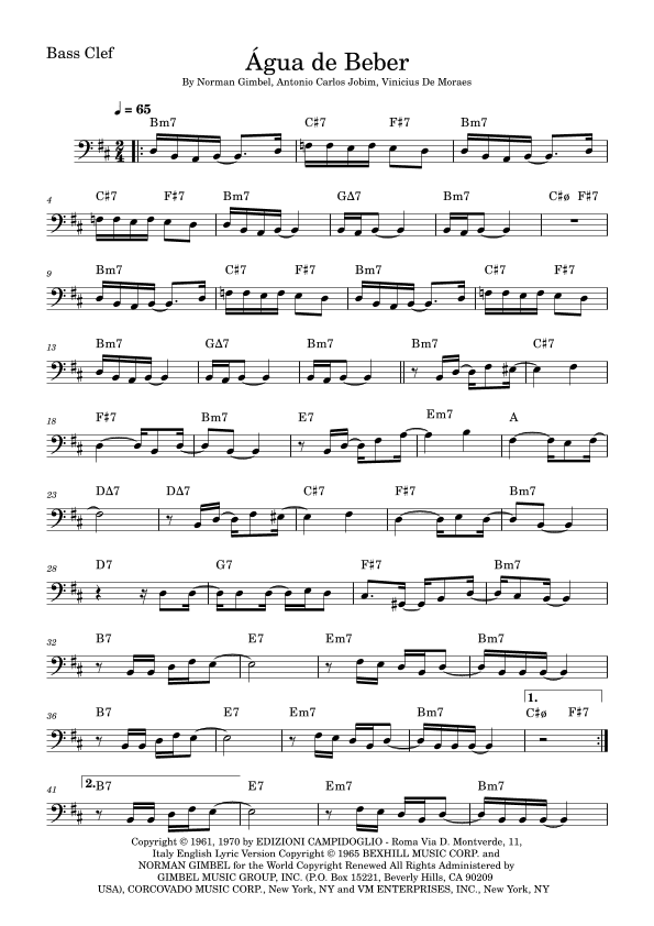 Água De Beber (water To Drink) (arr. Fabio Eduardo de Oliveira)