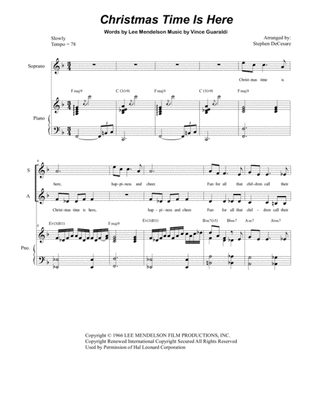 Christmas Time Is Here (arr. Stephen DeCesare)