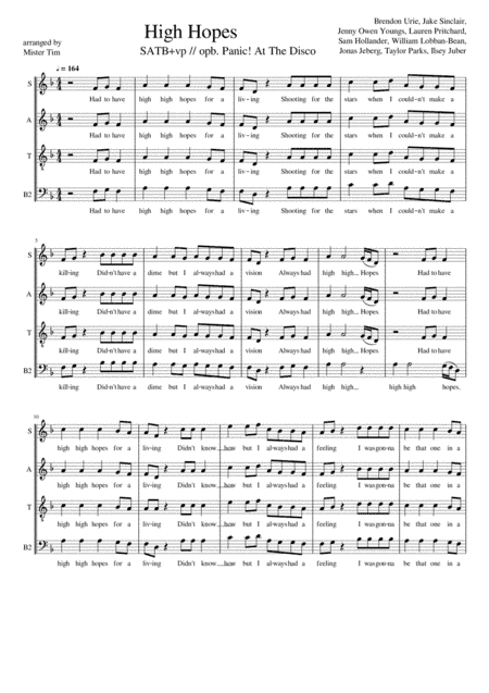 High Hopes (arr. Mister Tim)