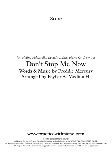 Don't Stop Me Now (arr. Peyber A. Medina H.)
