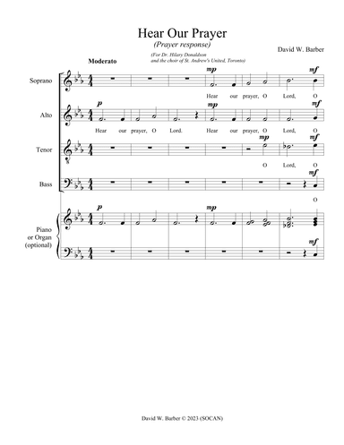 Hear Our Prayer (Prayer Response)
