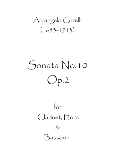 Sonata No.10 Op.2 (arr. Spence Bundy)