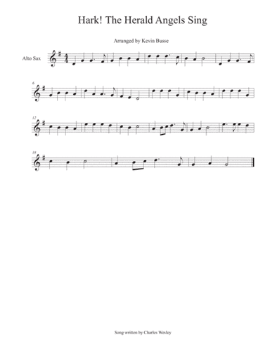 Hark! The Herald Angels Sing - Alto Sax (arr. Kevin Busse)