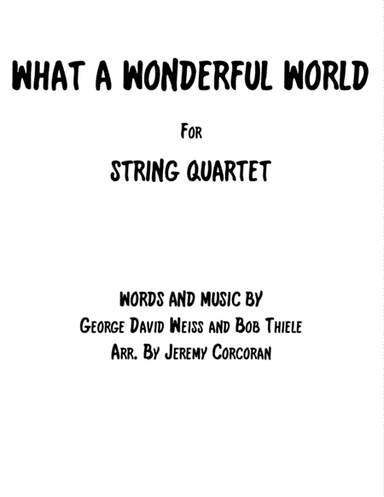 What A Wonderful World (arr. Jeremy Corcoran)