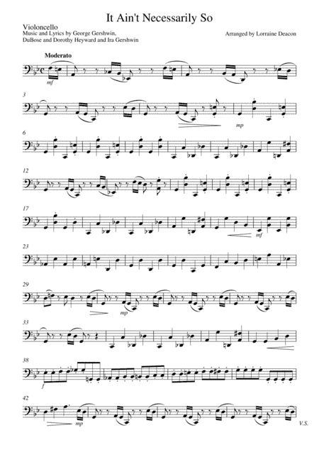 It Ain't Necessarily So  from PORGY AND BESS (arr. Lorraine Deacon)