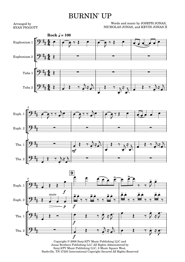 Burnin' Up (arr. Ryan Piggott)