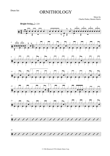 Ornithology (arr. The Sheet Music Library)