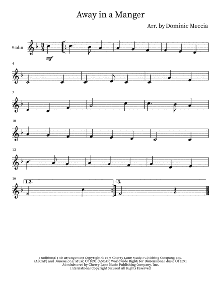Away In A Manger (arr. Dominic Meccia)
