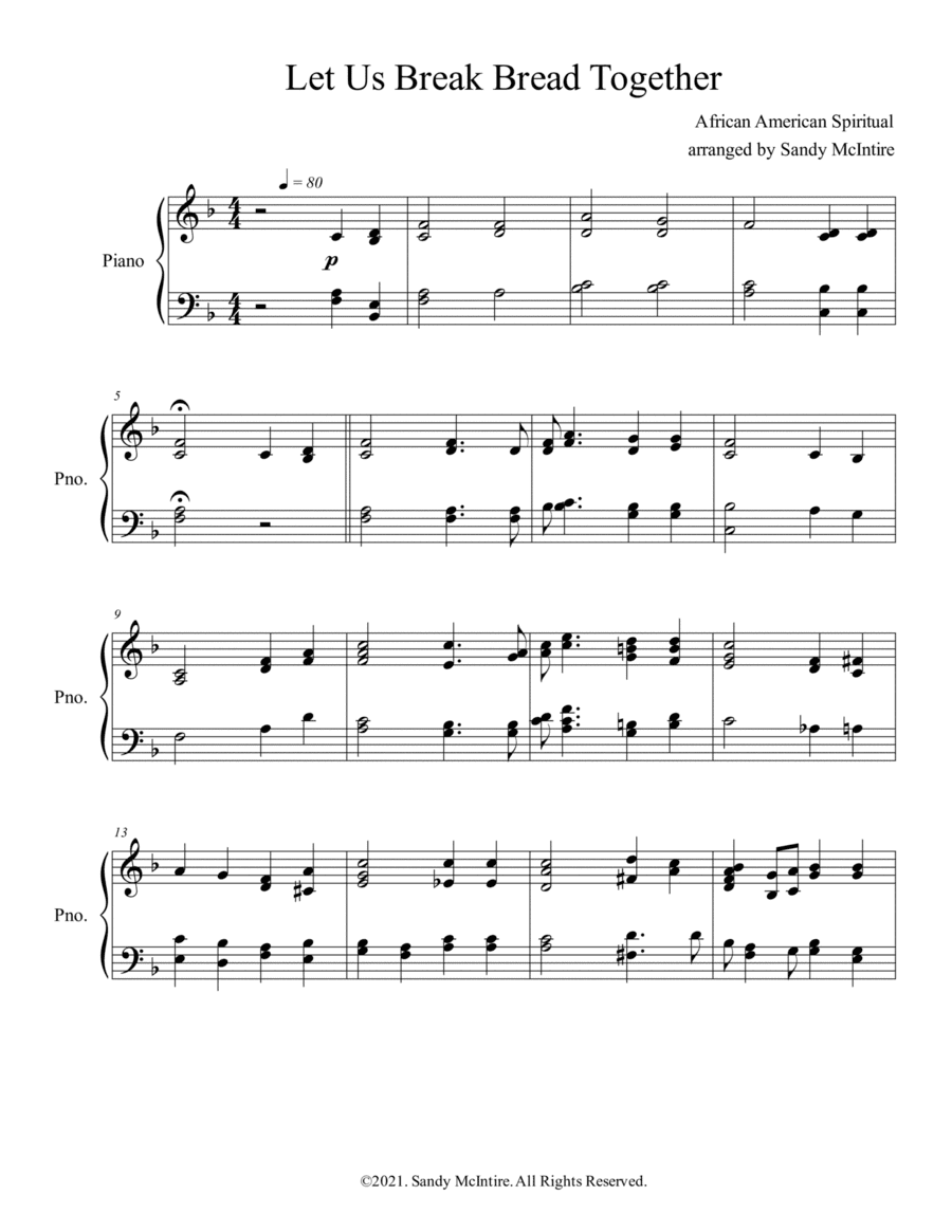 Let Us Break Bread Together (arr. Sandy McIntire)