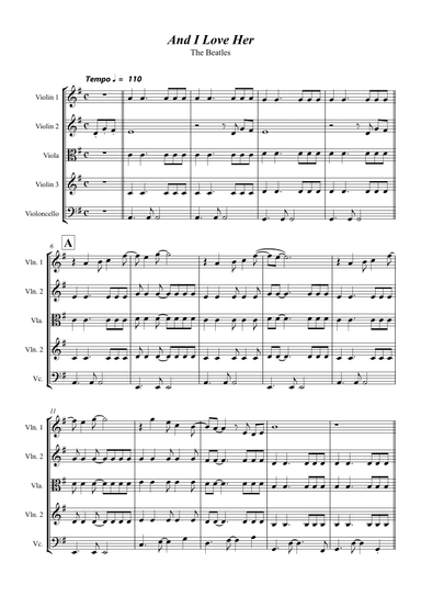 And I Love Her (arr. Joseph Ondong)