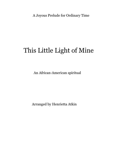 This Little Light of Mine