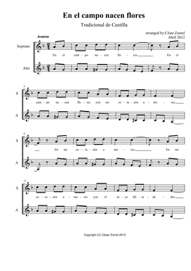 En el campo nacen flores (arr. César Zumel)
