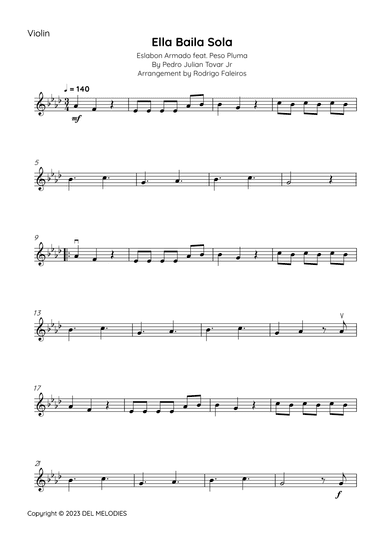 Ella Baila Sola (arr. Rodrigo Faleiros)