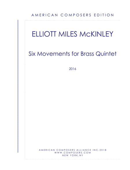 [McKinley] Six Movements for Brass Quintet