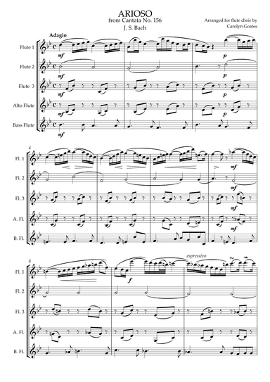 Arioso (J.S.Bach) for flute choir (arr. Carolyn Goates)