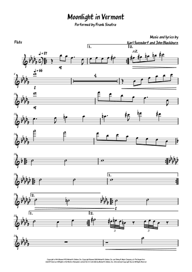 Moonlight In Vermont (arr. David Lartey)
