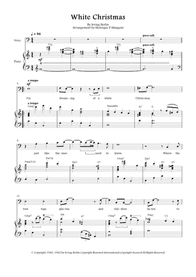White Christmas (arr. Henrique F Mangoni)