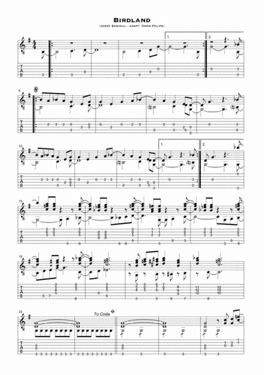 Birdland (arr. Omar Felipe (Spanish guitarist))