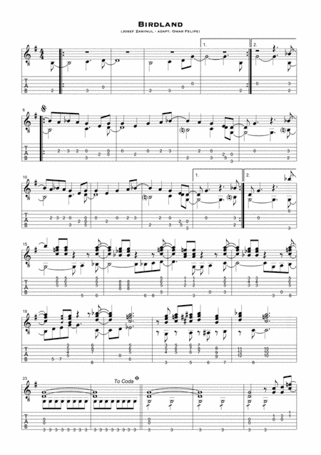 Birdland (arr. Omar Felipe (Spanish guitarist))