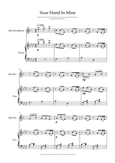 Your Hand In Mine (arr. Matthew pyeon)