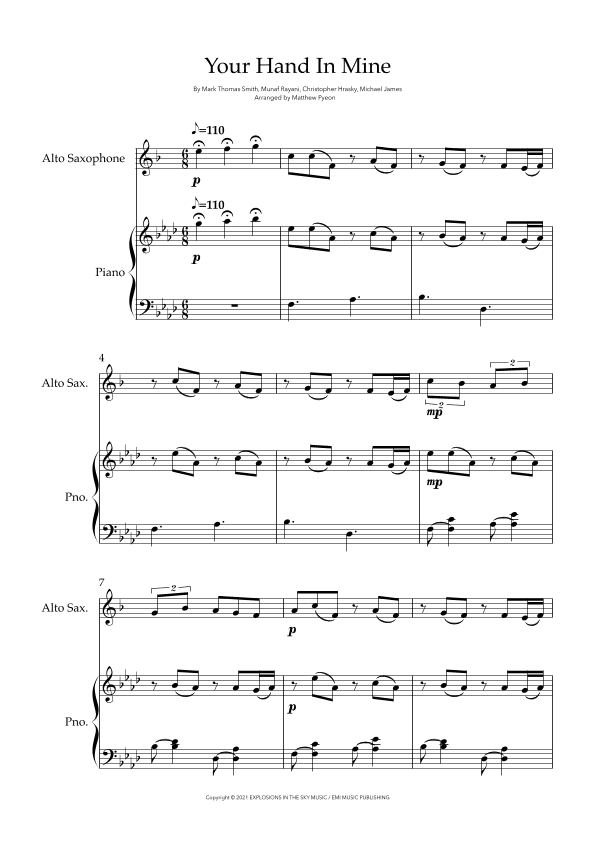 Your Hand In Mine (arr. Matthew pyeon)