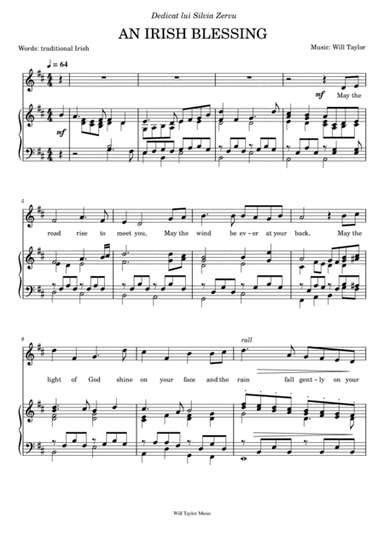 AN IRISH BLESSING (solo version high voice)