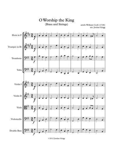 O Worship the King (Brass and Strings) (arr. Jordan Grigg)