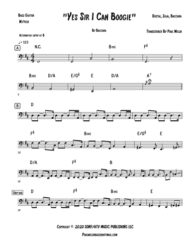 Yes Sir, I Can Boogie (arr. P Welsh)