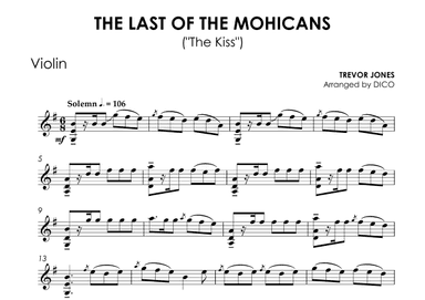 Last Of The Mohicans (main Theme) (arr. Dico)