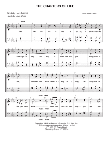 CHAPTERS OF LIFE (arr. Walter Latzko)