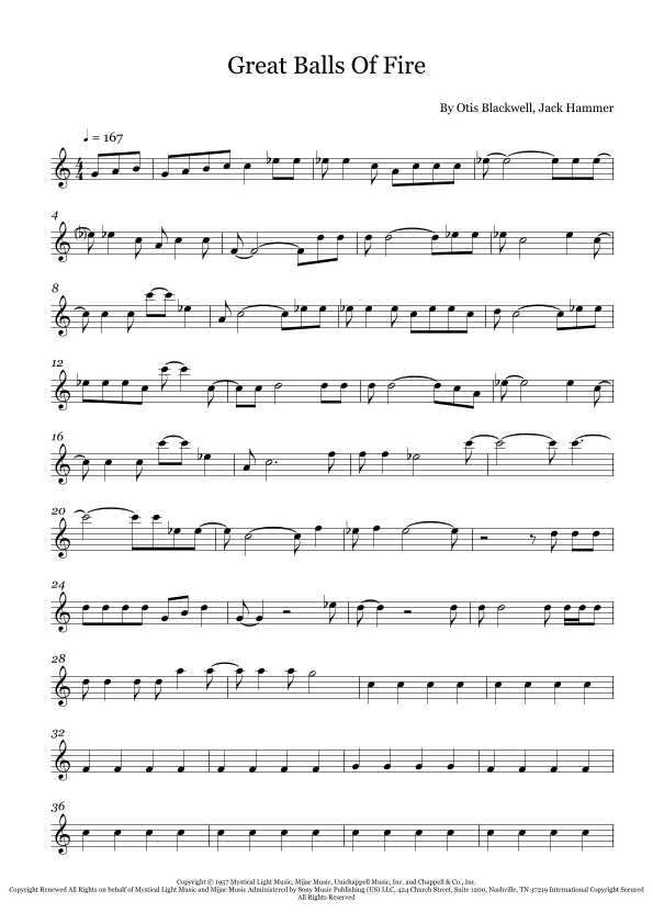 Great Balls Of Fire (arr. Fernanda Moura)