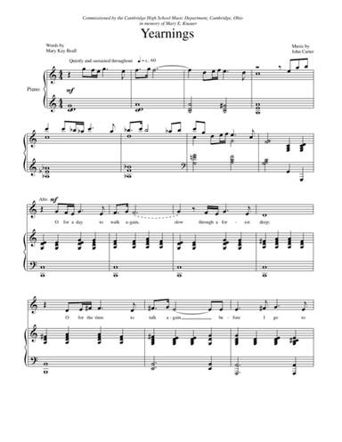 Yearnings- SATB with piano