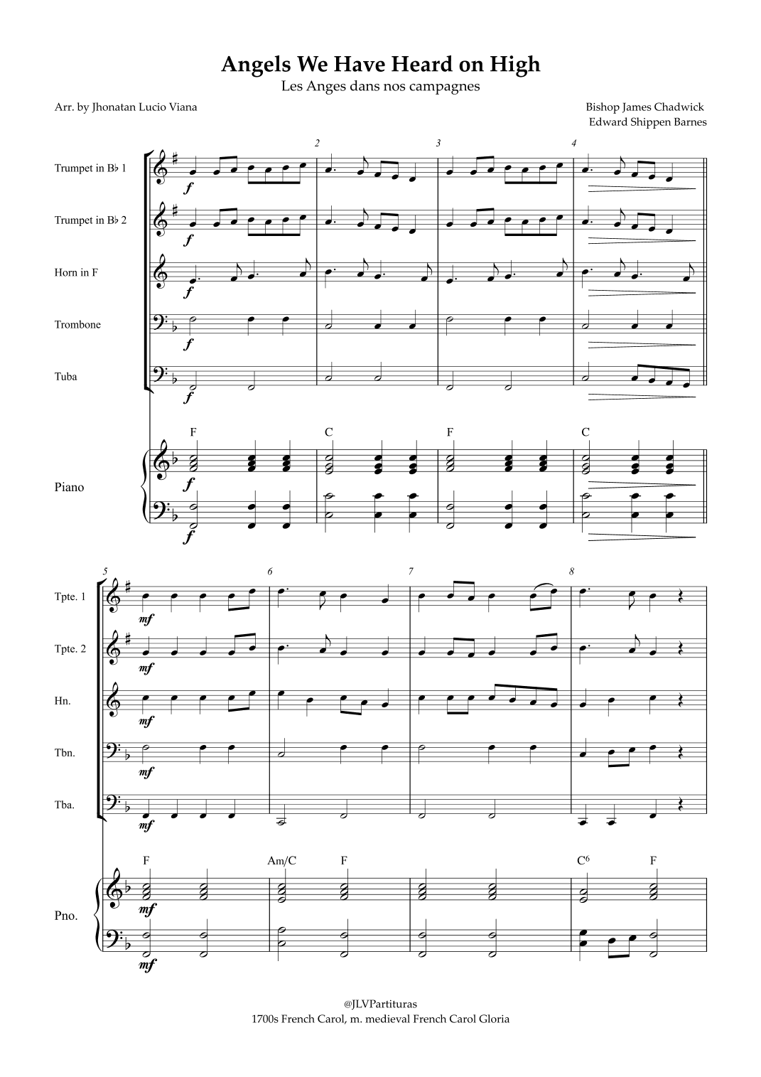 Angels We Have Heard on High (arr. Jhonatan Lucio Viana)
