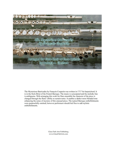 The Mysterious Barricades for Flute Choir or Quintet (arr. Barbara A Eberhart)