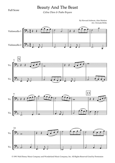 Beauty And The Beast (arr. Fernando Britto)