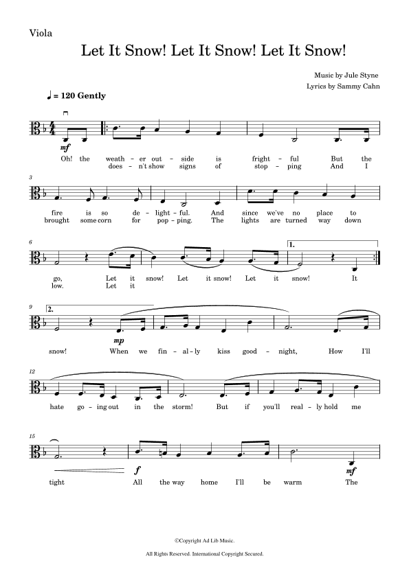 Let It Snow! Let It Snow! Let It Snow! (arr. Music Ad Lib)