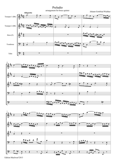 Walther Preludio (arr. Edition Maulwurf)